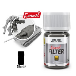 AMMO MIG 1501 – Filtre gris pour surfaces blanches – 35 ml