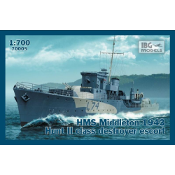 IBG	70005	 HMS Middleton 1943 Hunt II (avec PE, ligne de flottaison) 1:700