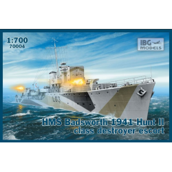 IBG	70004	 HMS Badsworth 1941 Hunt II (avec PE, ligne de flottaison) 1:700