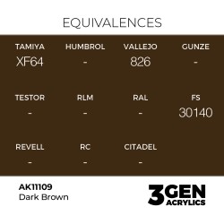 AK Interactive AK11109 – Peinture Acrylique Brun foncé – 17 ml