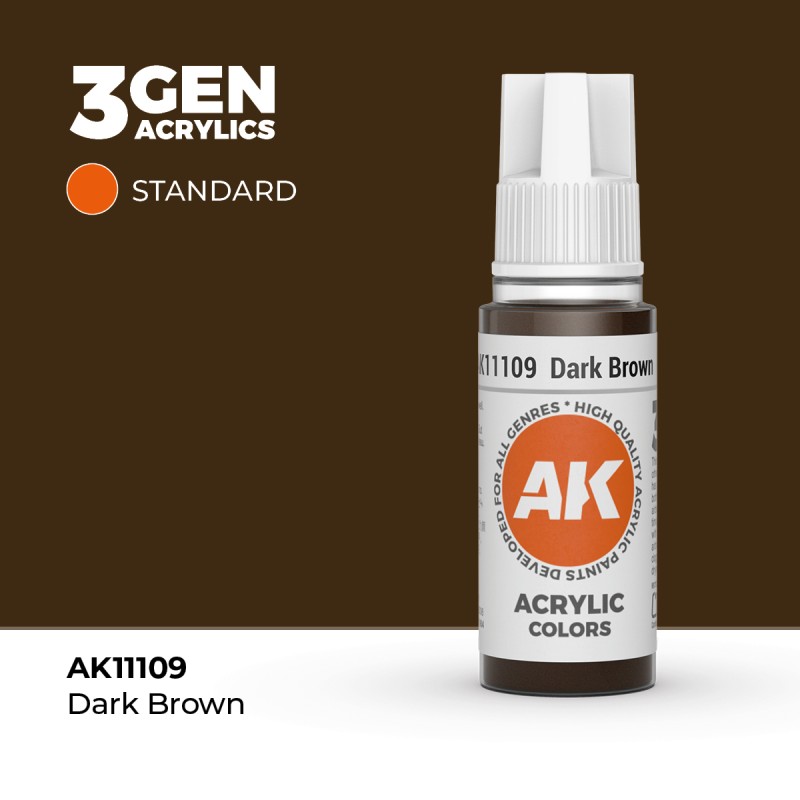 AK Interactive AK11109 – Peinture Acrylique Brun foncé – 17 ml