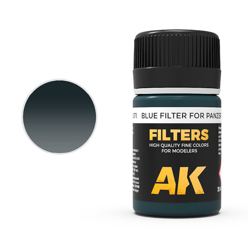 AK Interactive AK071 – Filtre bleu pour gris Panzer – 35 ml