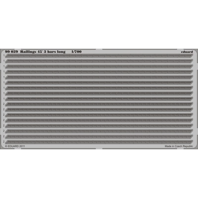 Eduard 99029 – Garde-corps 45' 3 barres de long 1/700