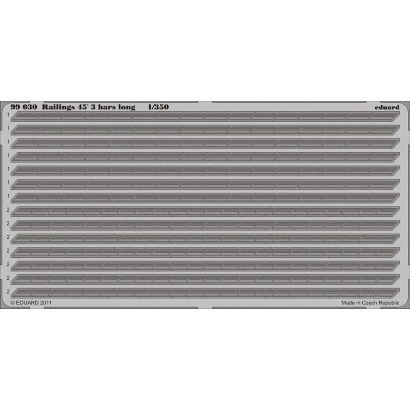 Eduard 99030 – Garde-corps 45' 3 barres de long 1/350