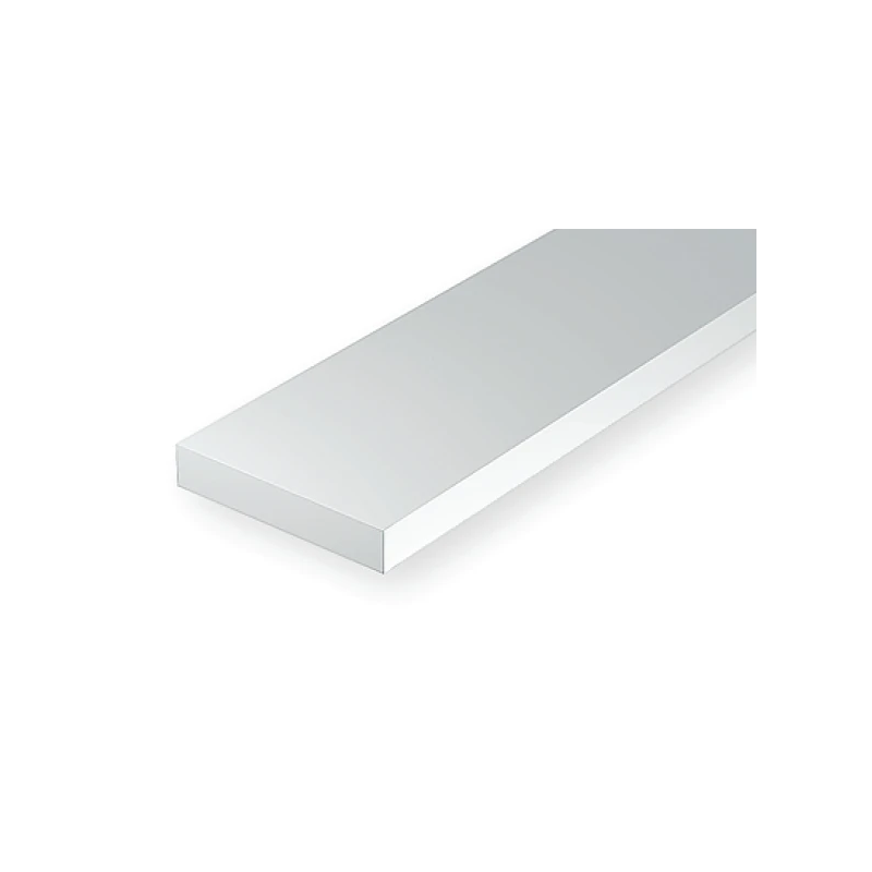 Evergreen EG169 – Bande de polystyrène blanc opaque de 0,080" x 0,250"
