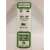 Evergreen EG187 – Bande de polystyrène blanc opaque de 0,125" x 0,156"