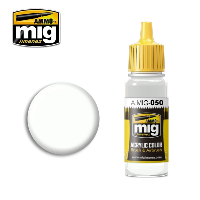 A.mig-0050 Peinture Blanc Mat 17ml