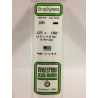 Evergreen EG188 – Bande de polystyrène blanc opaque de 0,125" x 0,188"