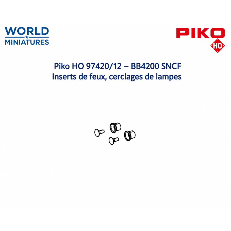Piko HO 97420/12 – BB4200 SNCF Inserts de feux, cerclages de lampes