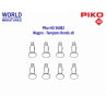 Piko HO 56082 - Wagon - Tampons Ronds x8