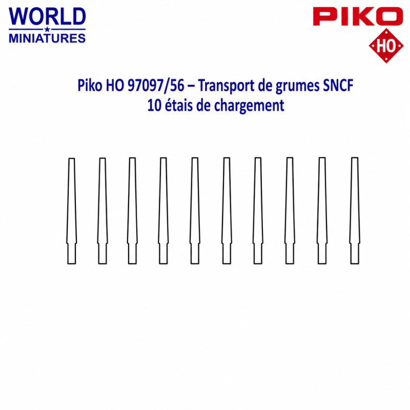 Piko HO 97097/56 – Transport de grumes SNCF 10 étais de chargement