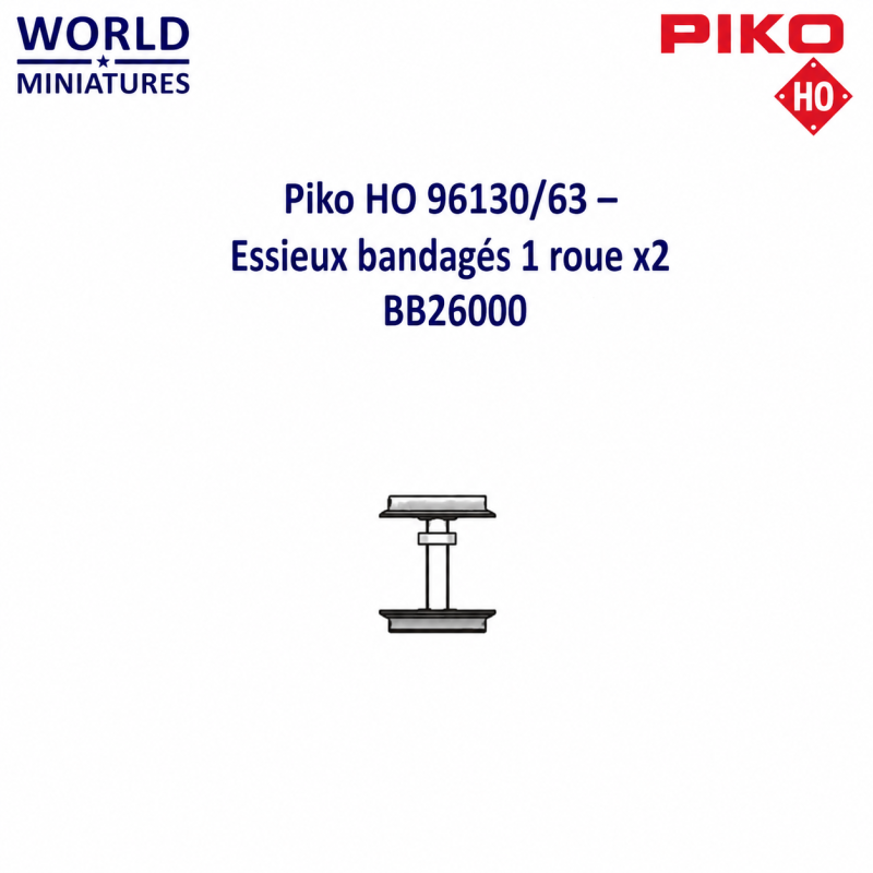 Piko HO	96130/63	Essieux bandagés 1 roue x2 BB26000