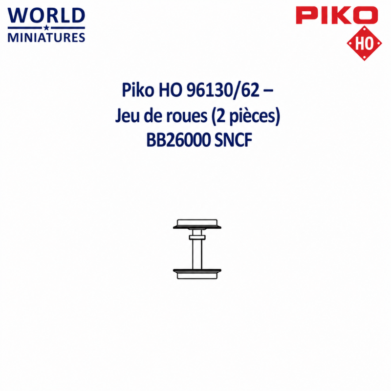 Piko HO 96130/62 – Jeu de roues (2 pièces) BB26000 SNCF