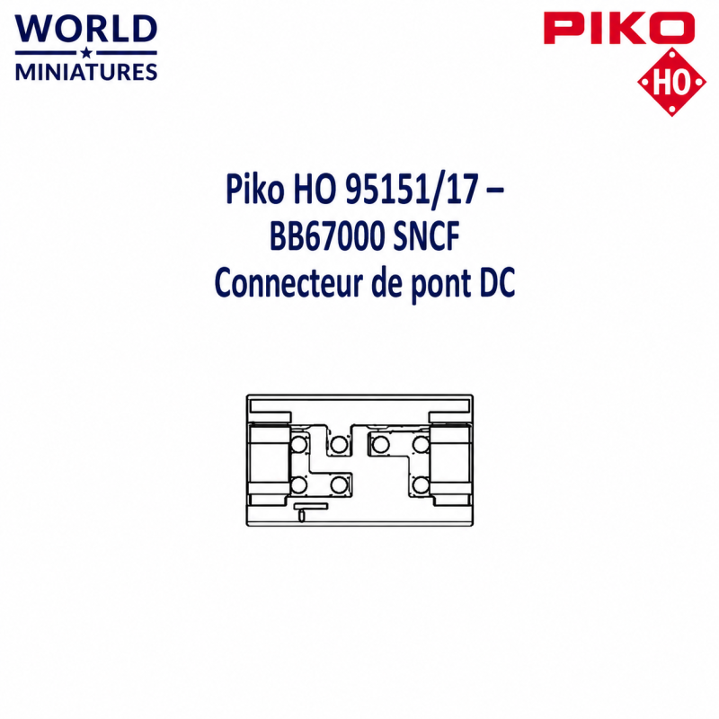 Piko HO 95151/17 – BB67000 SNCF Connecteur de pont DC