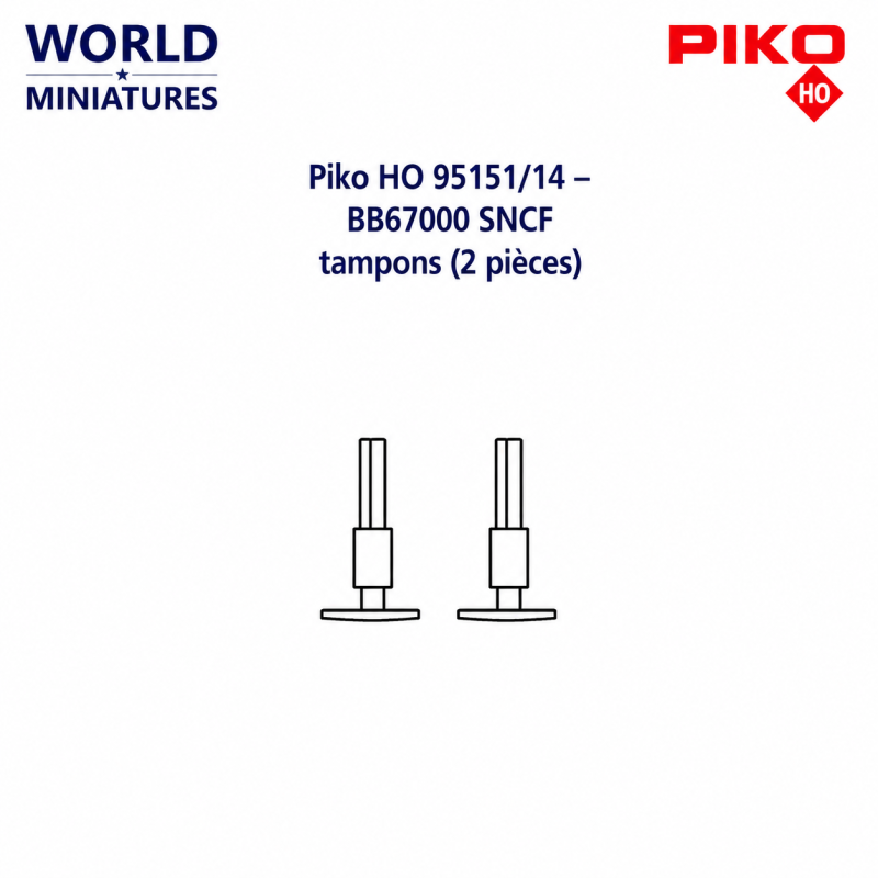 Piko HO 95151/14 – BB67000 SNCF  tampons (2 pièces)