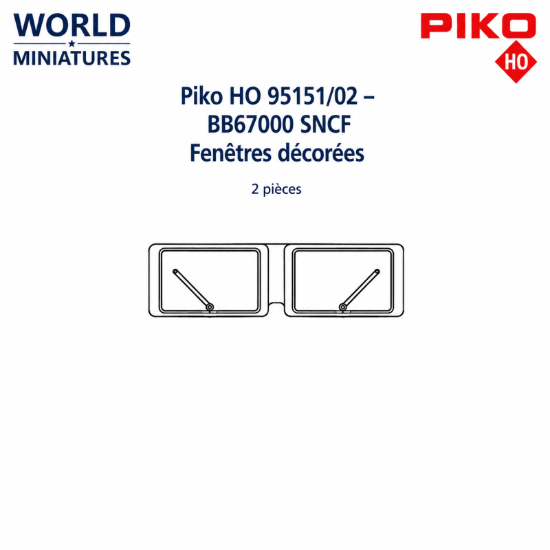 Piko HO 95151/02 – BB67000 SNCF Fenêtres décorées