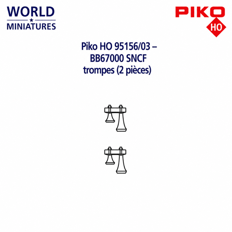 Piko HO 95156/03 – BB67000 SNCF trompes (2 pièces)