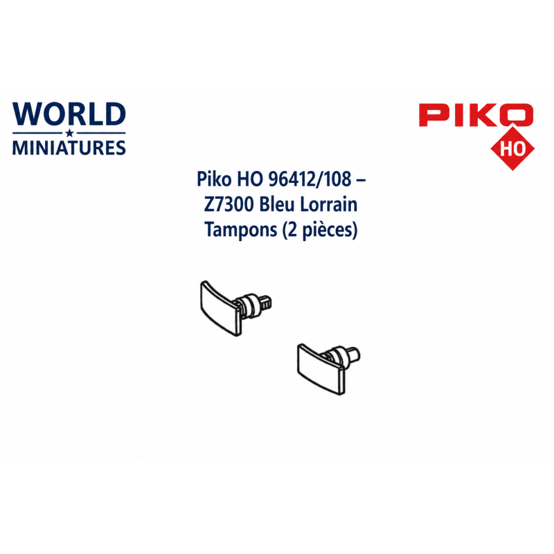 Piko HO 96412/108 – Z7300 Bleu Lorrain Tampons (2 pièces)