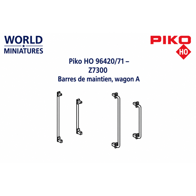 Piko HO 96420/71 – Z7300 Barres de maintien, wagon A