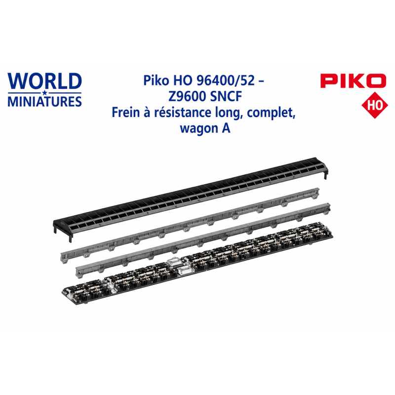 Piko HO 96400/52 – Z9600 SNCF Frein à résistance long, complet, wagon A