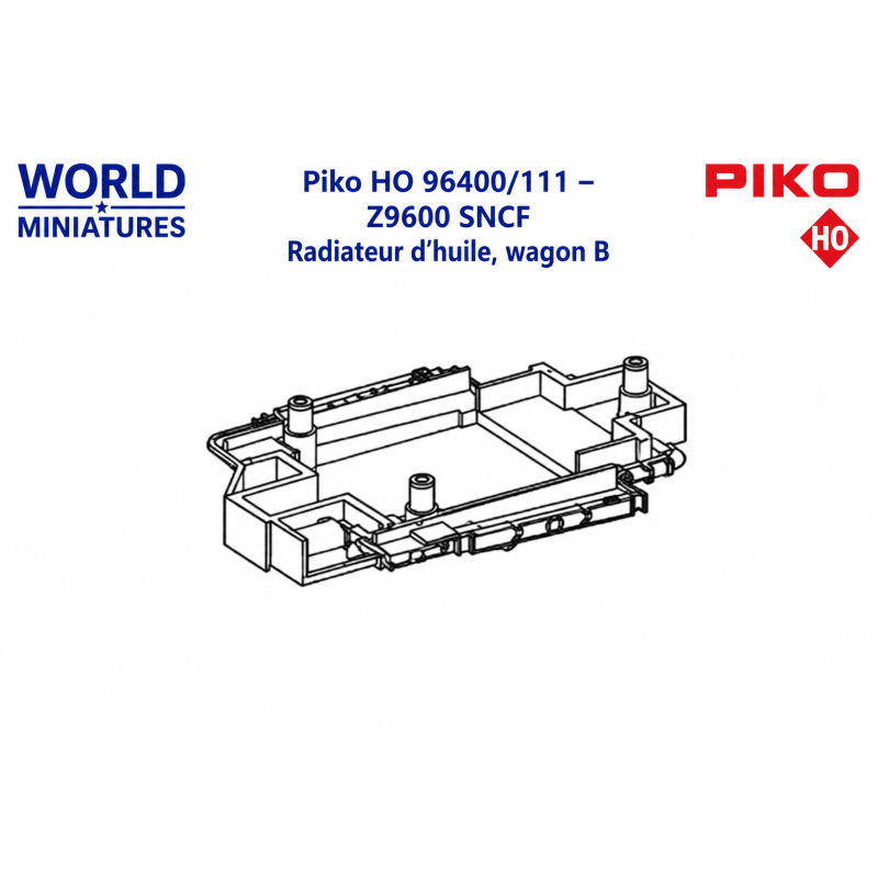Piko HO 96400/111 – Z9600 SNCF Radiateur d’huile, wagon B
