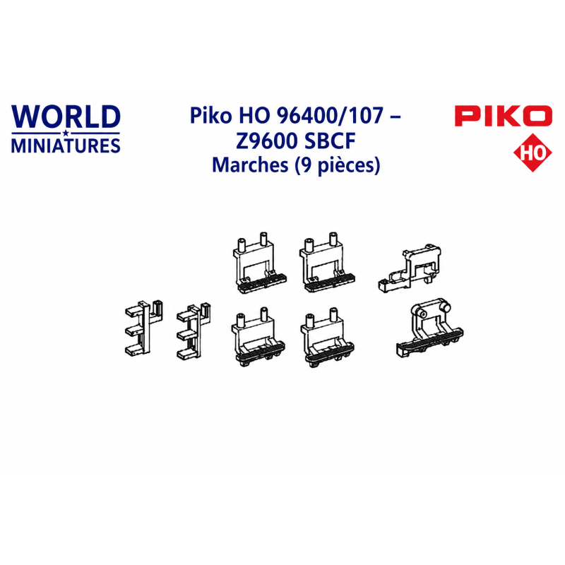 Piko HO 96400/107 – Z9600 SBCF Marches (9 pièces)