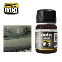 AMMO MIG 1202 – Salissures pour Panzer Gris – Streaking Grime – 35 ml