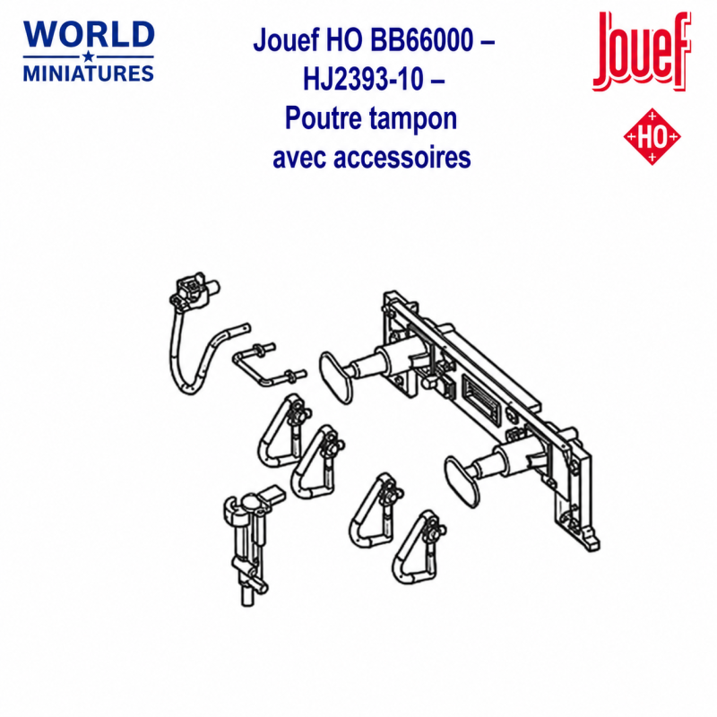 Jouef HO BB66000 – HJ2393-10 – Poutre tampon avec accessoires