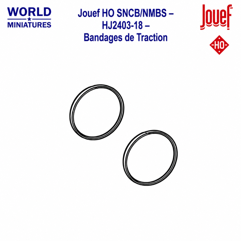 Jouef HO SNCB/NMBS – HJ2403-18 – Bandages de Traction