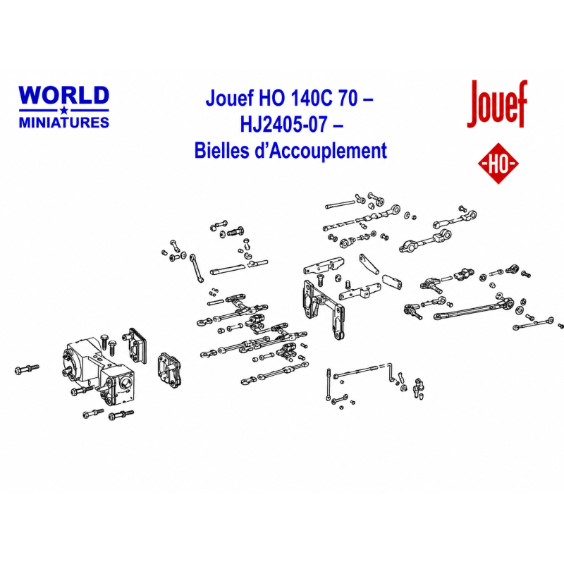 Jouef HO 140C 70 – HJ2405-07 – Bielles d’Accouplement