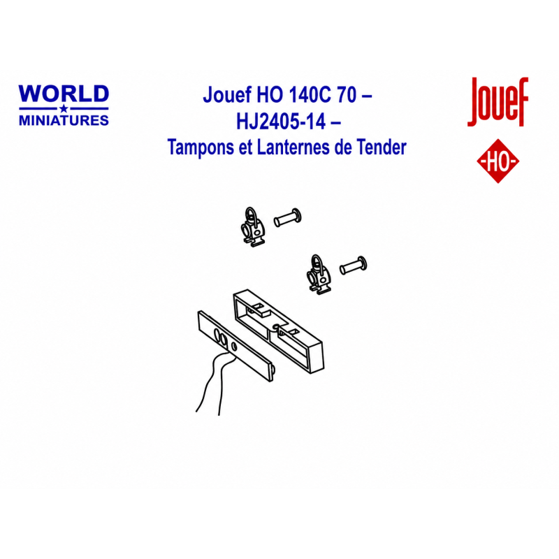 Jouef HO 140C 70 – HJ2405-14 – Tampons et Lanternes de Tender