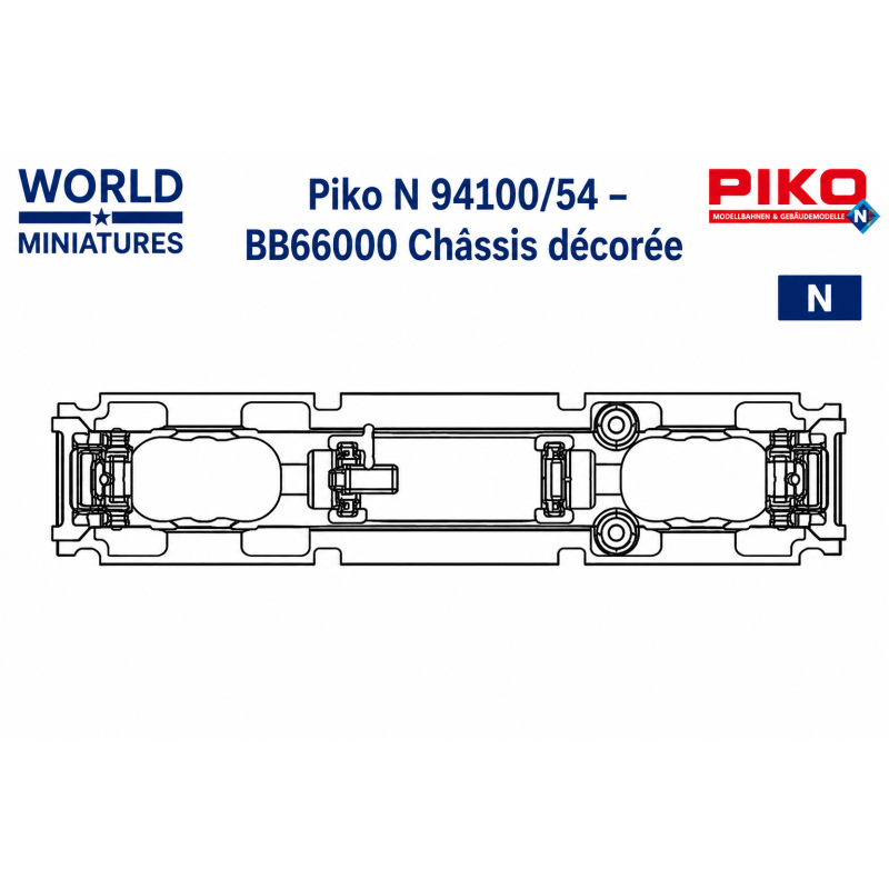 Piko N 94100/54 – BB66000 Châssis decorée