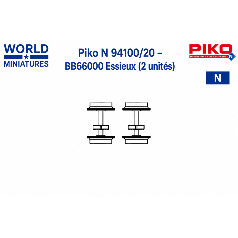 Piko N 94100/20 – BB66000 Essieux (2 unités)