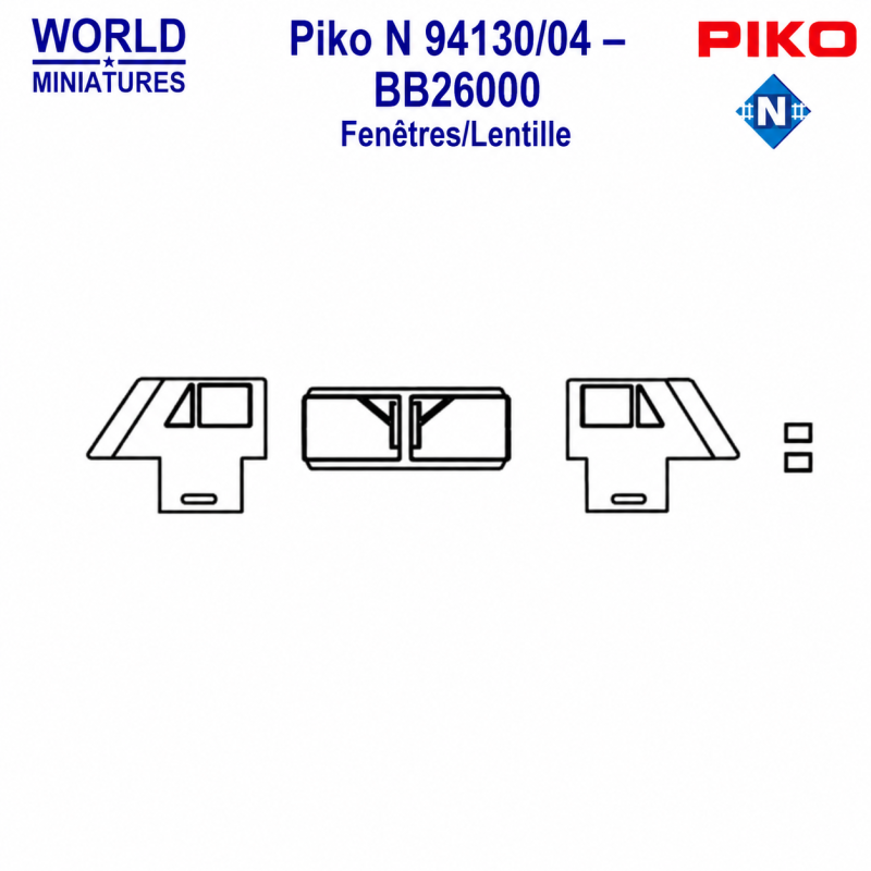 Piko N 94130/04 – BB26000  Fenêtres/Lentille