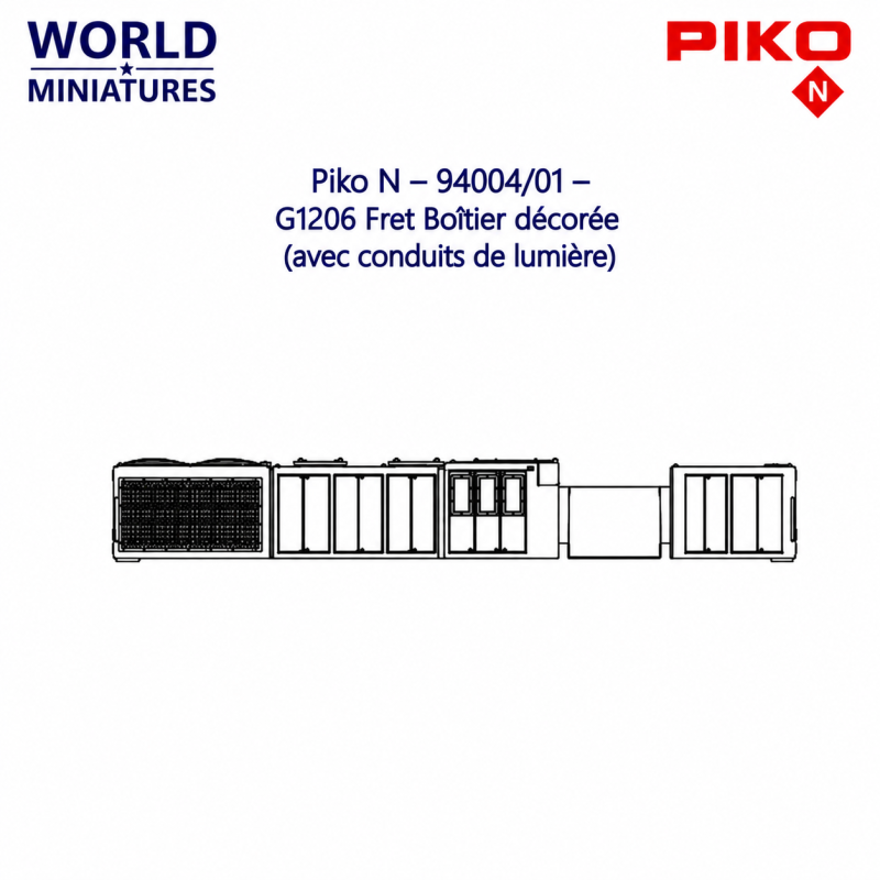 Piko N - 94004/01 - G1206 Fret Boîtier décorée (avec conduits de lumière)