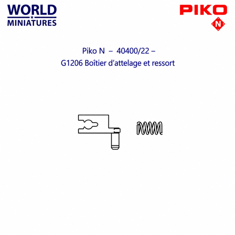 Piko N - 40400/22 - G1206 Boîtier d’attelage et ressort