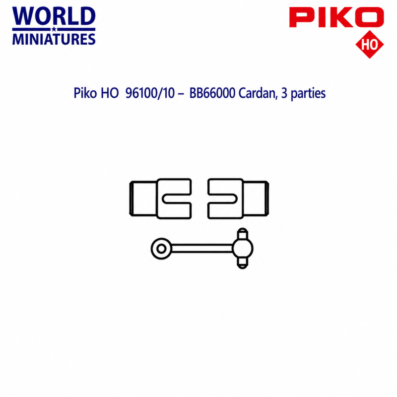 Piko HO 96100/10 – BB66000 Cardan, 3 parties