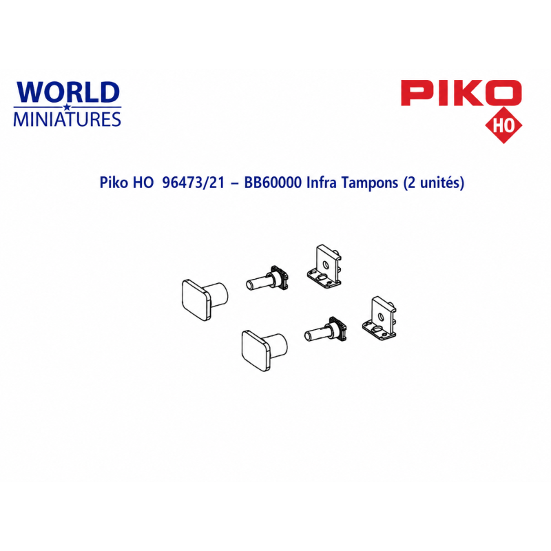 Piko HO 96473/21 – BB60000 Infra Tampons (2 unités)