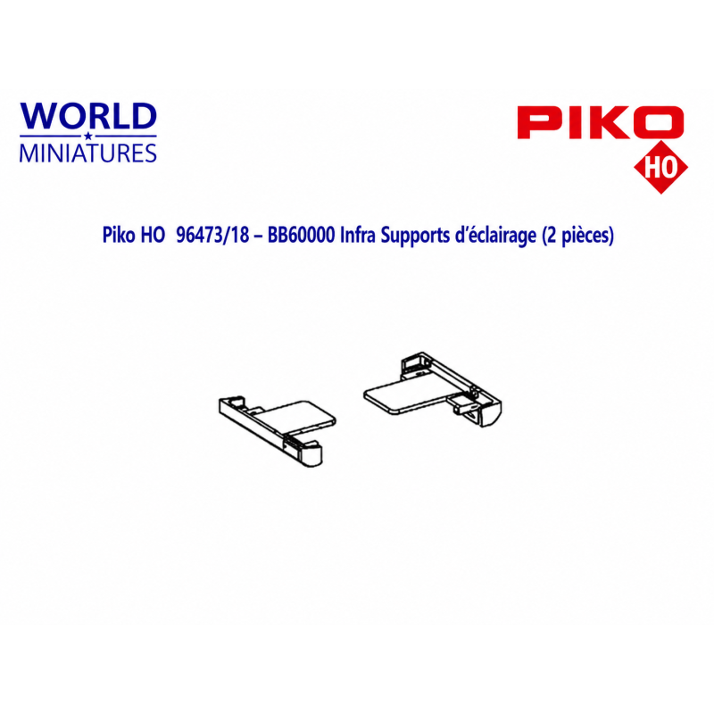 Piko HO 96473/18 – BB60000 Infra Supports d’éclairage (2 pièces)