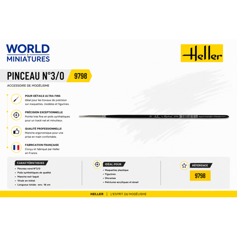 Heller 9798 – Pinceau N°3/0 – Modélisme & Maquette