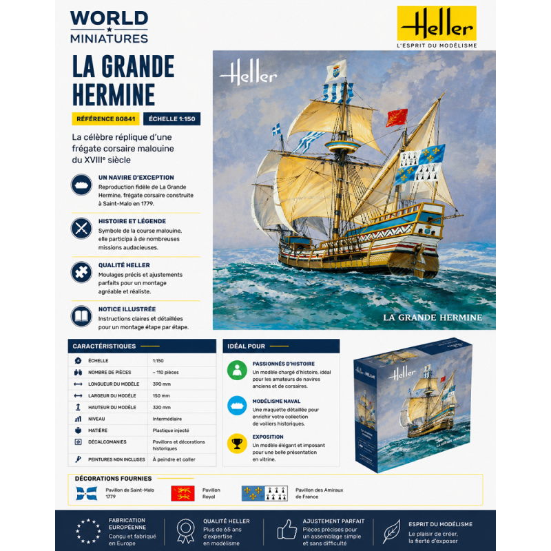Heller	80841	 La Grande Hermine 1:150