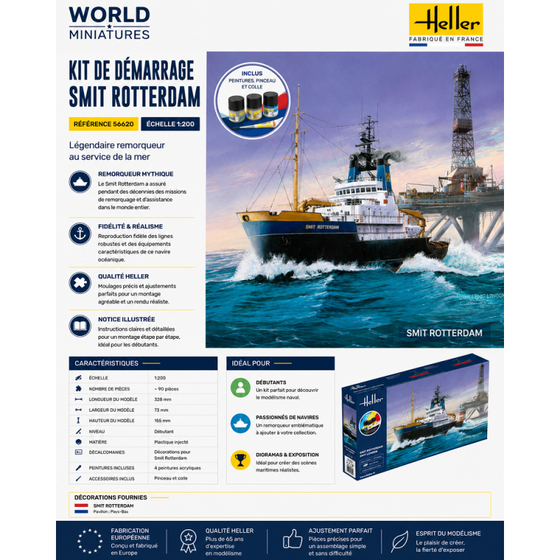 Heller	56620	 Kit De Démarrage Smit Rotterdam 1:200