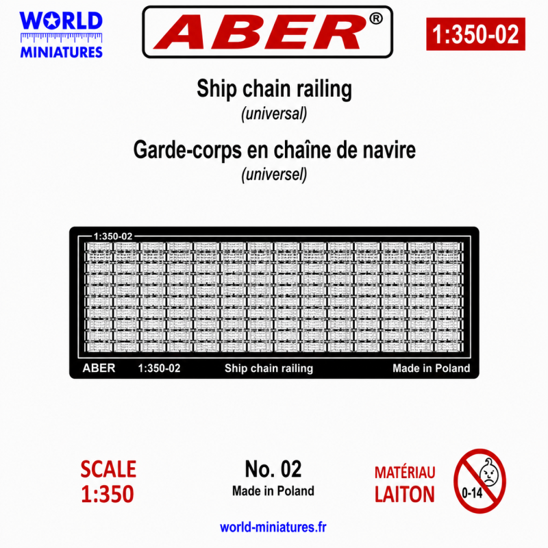 Aber S 1:350-02 – Garde-corps en chaîne de navire
