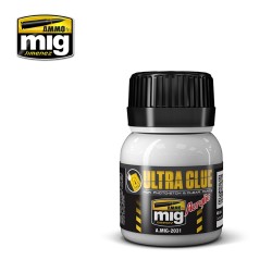 AMMO MIG 2031 – Colle Ultra pour Photo-Découpe et Pièces Transparentes – 40 ml