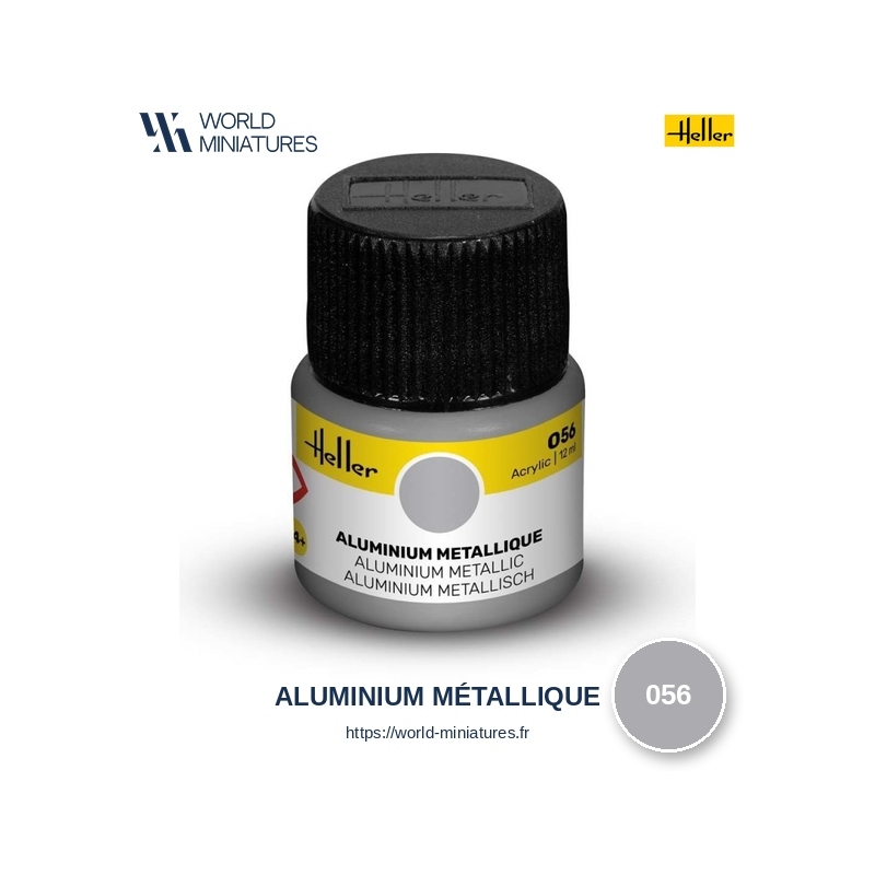 Heller 056 – Peinture Acrylique Aluminium 12ml