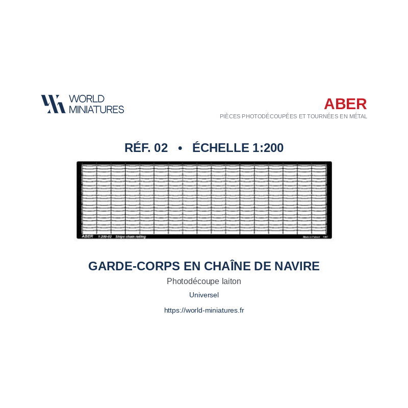 Aber S 1:200-02 – Garde-corps en chaîne de navire