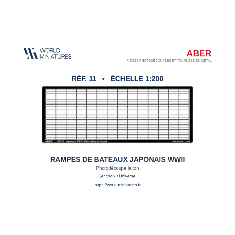 Aber S 1:200-11 – Rampes de bateaux japonais WWII (1er choix)
