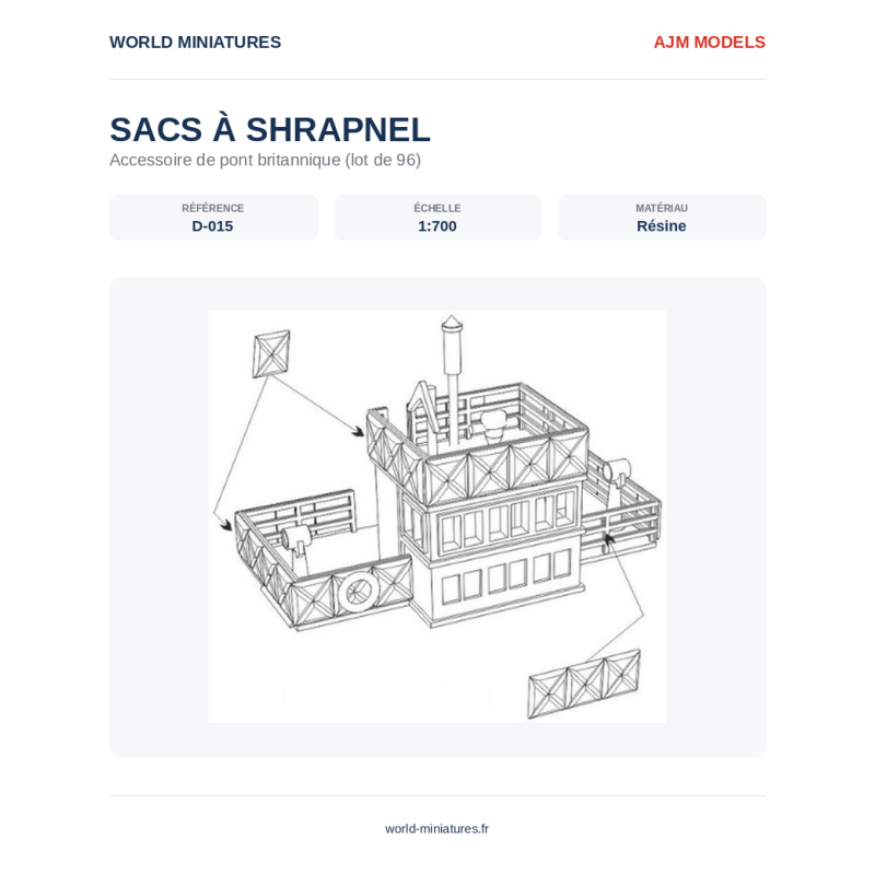 AJM Models D015 – Sacs à Éclats (1:700)