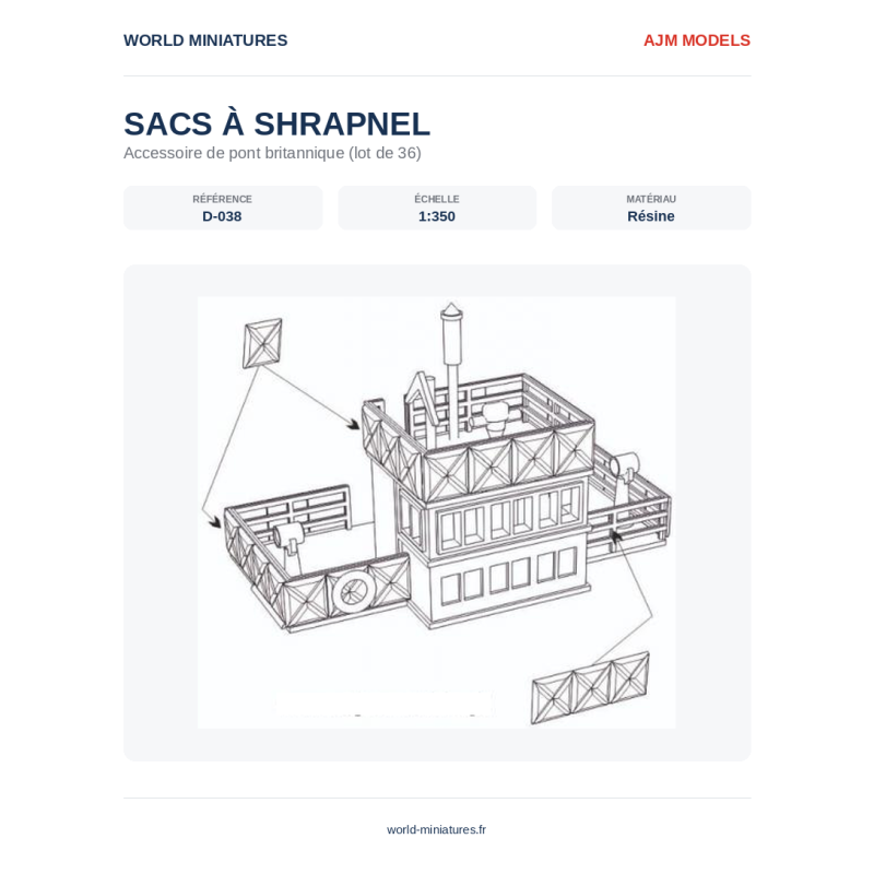 AJM Models D038 – Sacs à éclats – 1/350