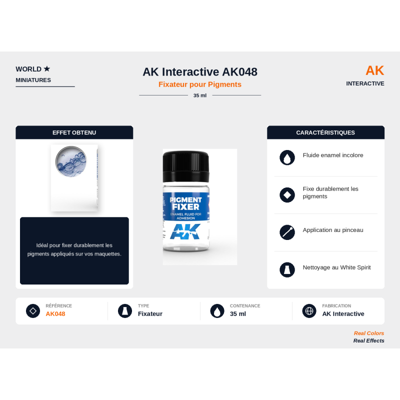 AK Interactive AK048 – Fixateur pour Pigments – 35 ml